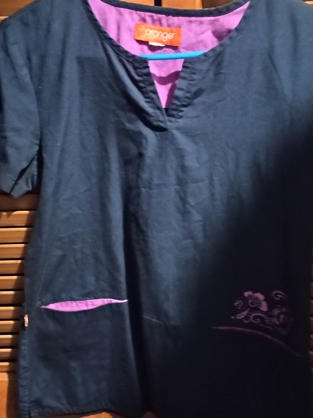 Orange Brand Navy Tunic with Purple Accents